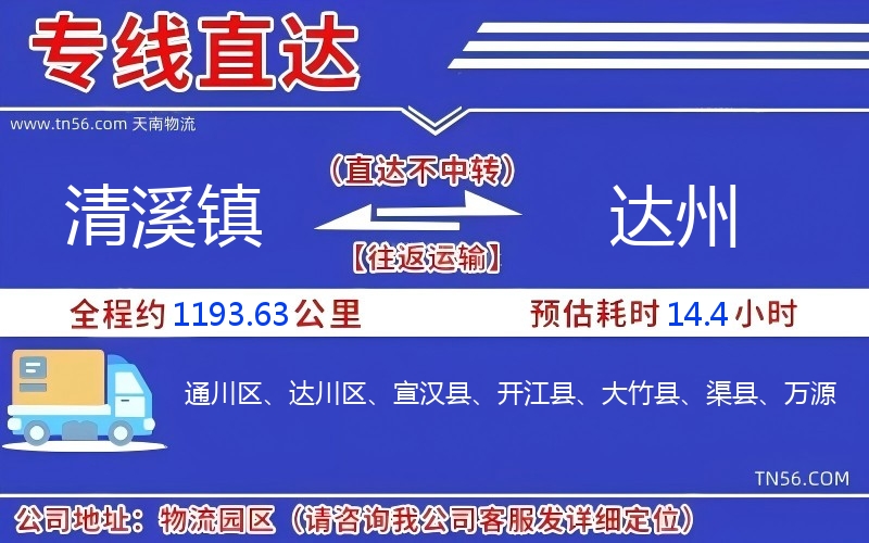 清溪鎮(zhèn)到達州物流公司