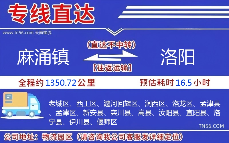 麻涌鎮(zhèn)到洛陽(yáng)物流公司