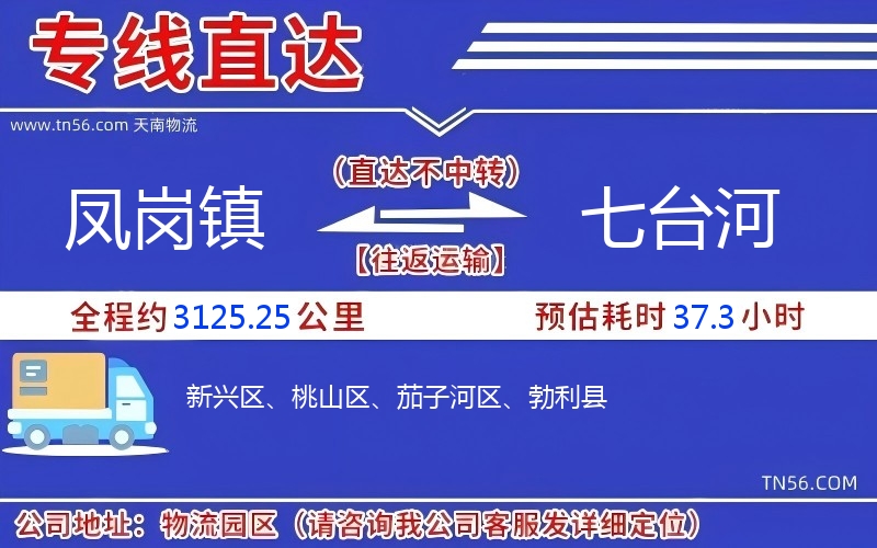 鳳崗鎮(zhèn)到七臺河物流公司