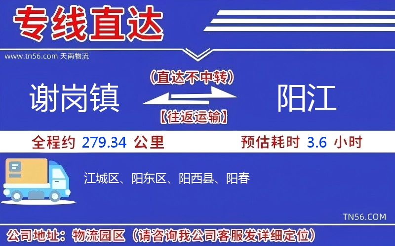 謝崗鎮(zhèn)到陽(yáng)江物流公司