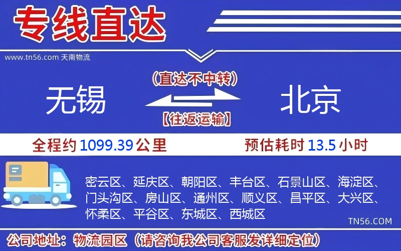 無(wú)錫到北京物流公司